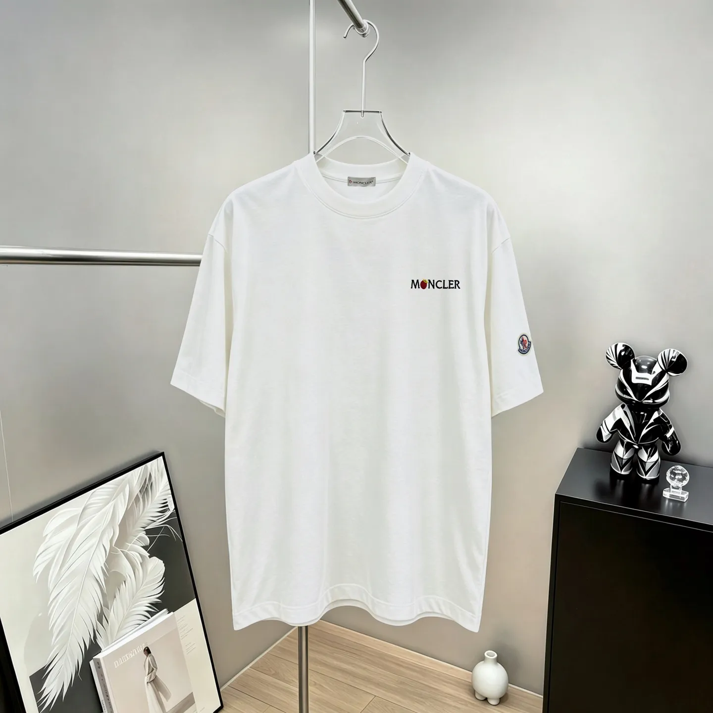 moncle～ logo 《 》7a tee ， Same Style ， : Black White Coffee Brown Size：S（90-130 ） M（125-150 ） L（135-165 ） XL（160-190 ） XXL（185-220 ）